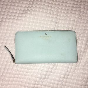 turquoise zipper wallet